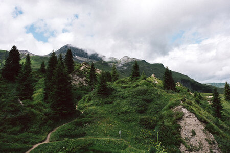 Grüne Berglandschaft