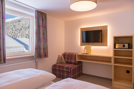 Hotelzimmer mit Bergblick