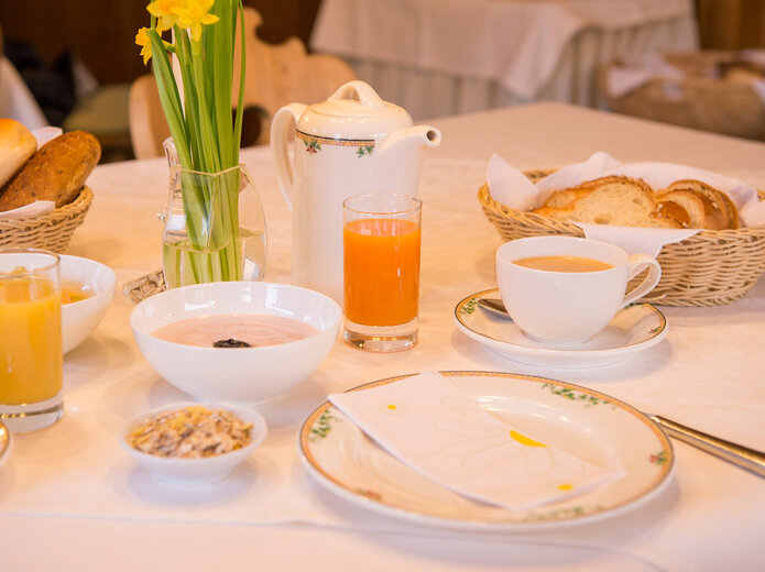 Gedeckter Tisch beim Frühstück
