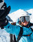 Nahaufnahme Skifahrer