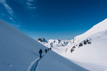 Gruppe von Skitourengehern